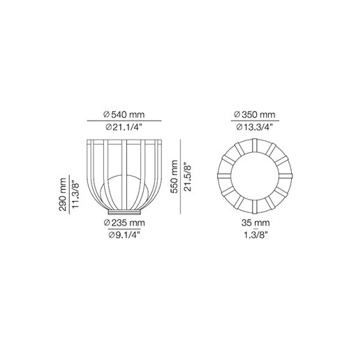 Beige Bols Outdoor Floor Lamp