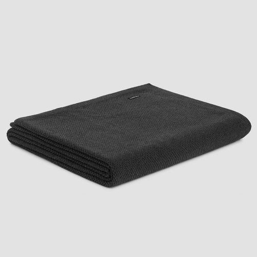 Charcoal Moss Stitch Cotton Baby Cot Blankets