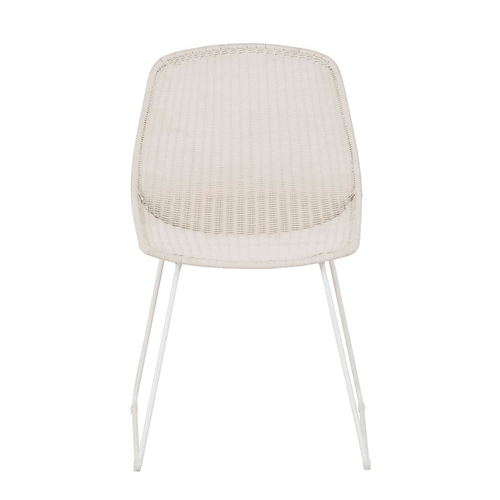 Chalk/White Granada Scoop Closed Weave Dining Chair
