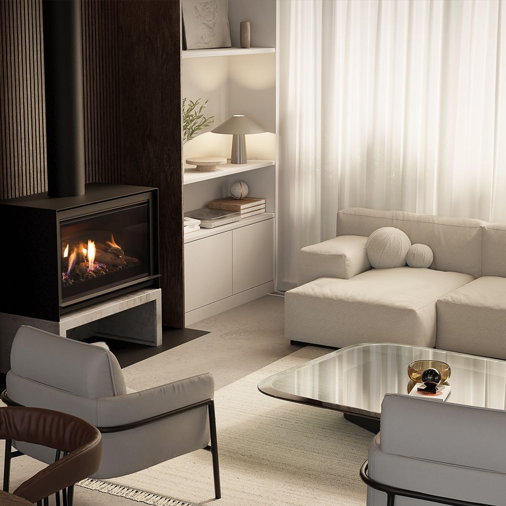 Escea DFS940 Freestanding Gas Fireplace | ArchiPro NZ