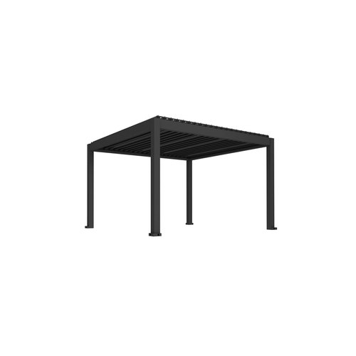 Black Tasman Motorised Freestanding Louvre Roof