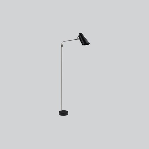 Black/Steel Birdy Swing Floor Lamp