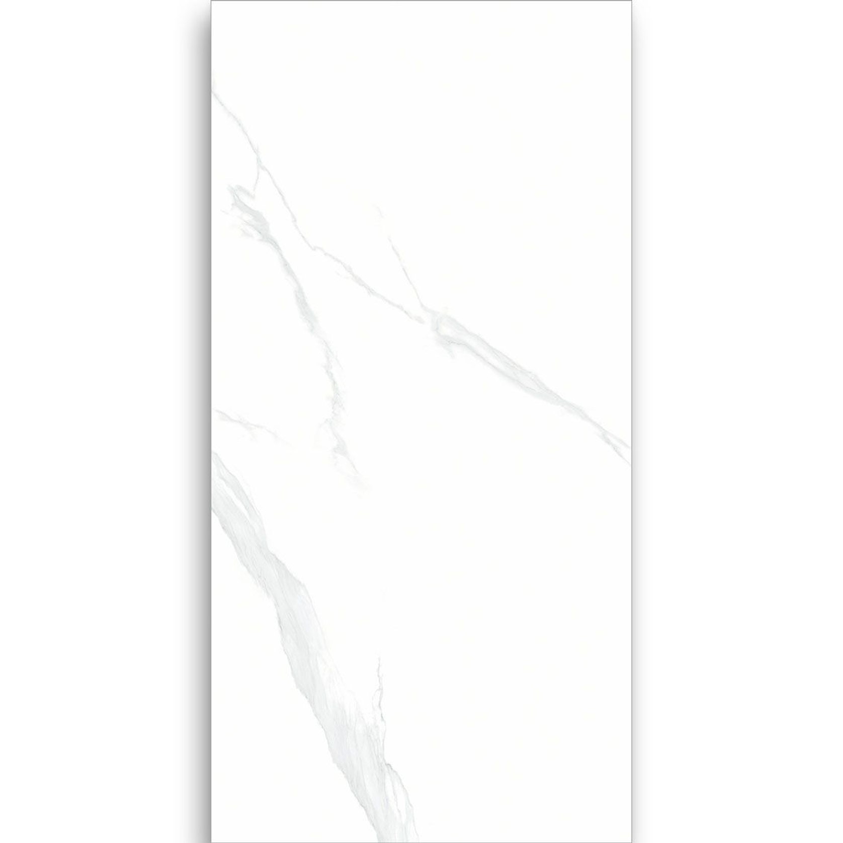 Carrara White Polished Porcelain Tile 600x1200 | ArchiPro NZ