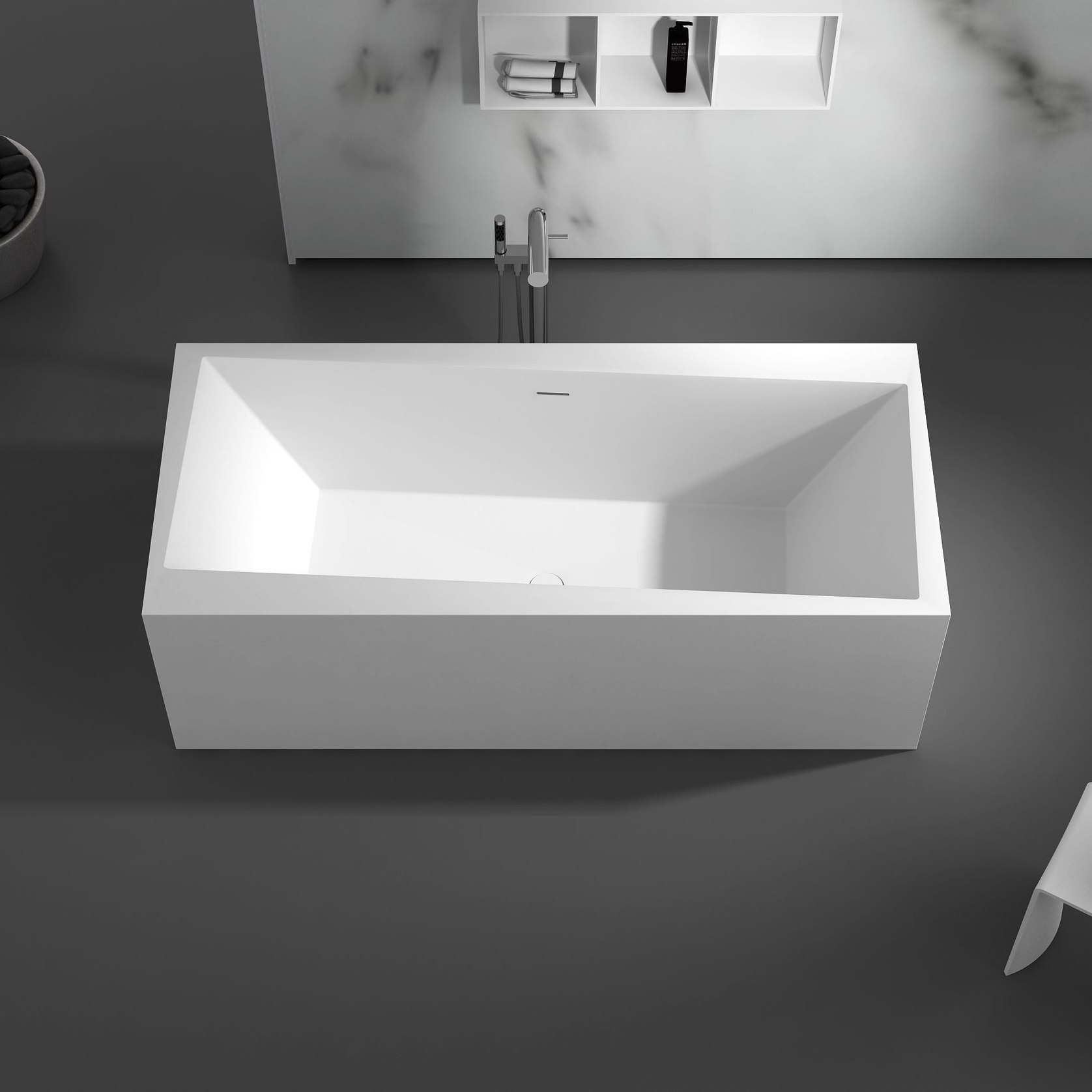 G65112 Rectangular Freestanding Stone Bath ArchiPro NZ