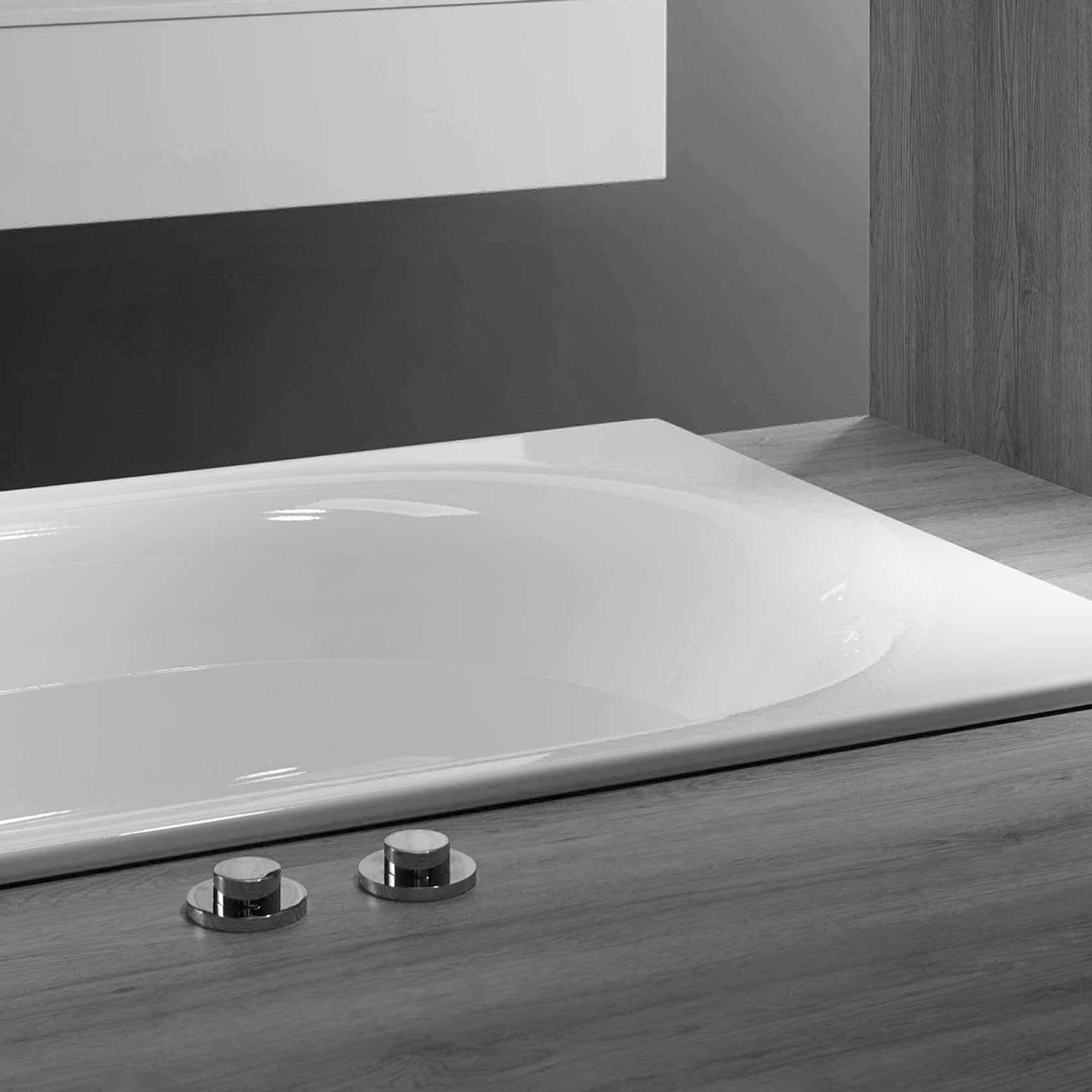 Rectangular Dropin Bath (Glazed Titanium Steel) ArchiPro NZ