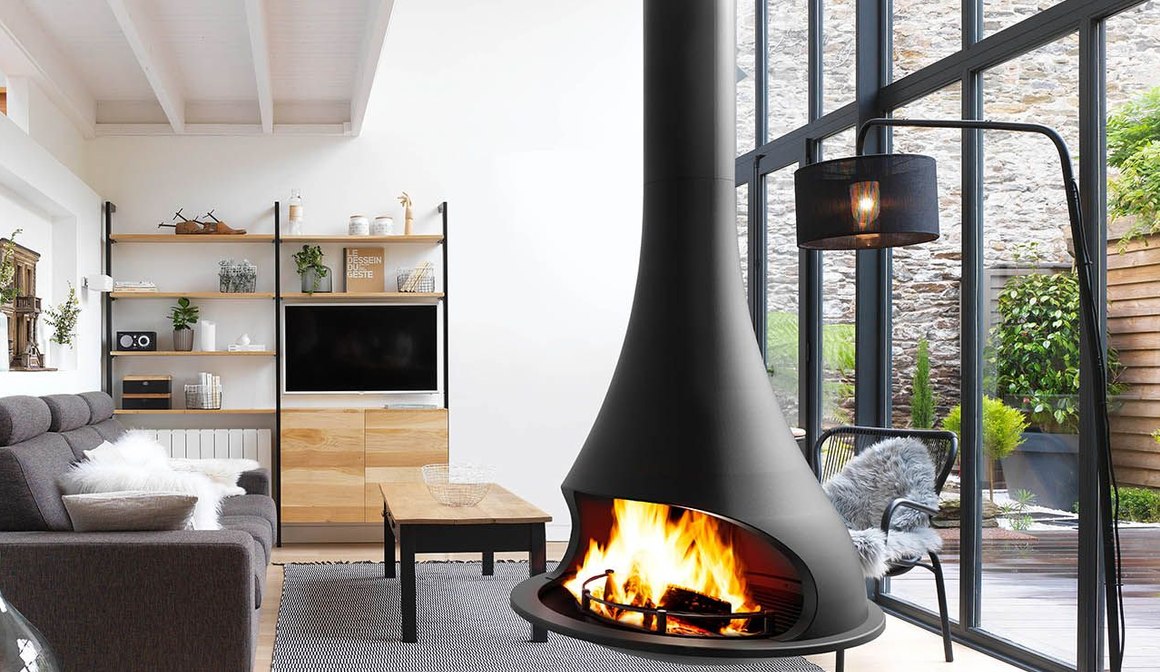 JC Bordelet Tatiana 997 Suspended Wood Fireplace Gas Fireplaces AU