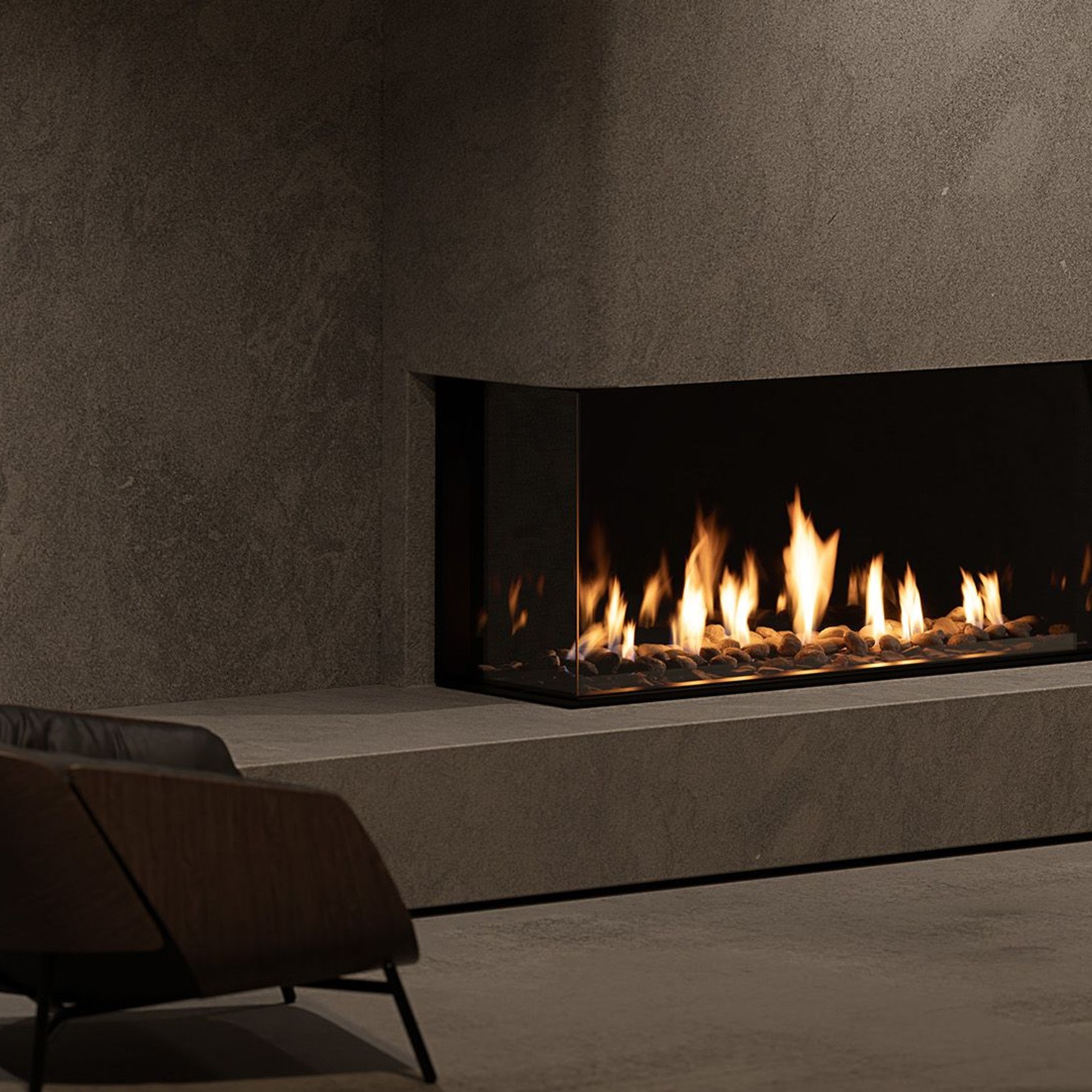 MODE KS1460 Corner Gas Fireplace | ArchiPro NZ
