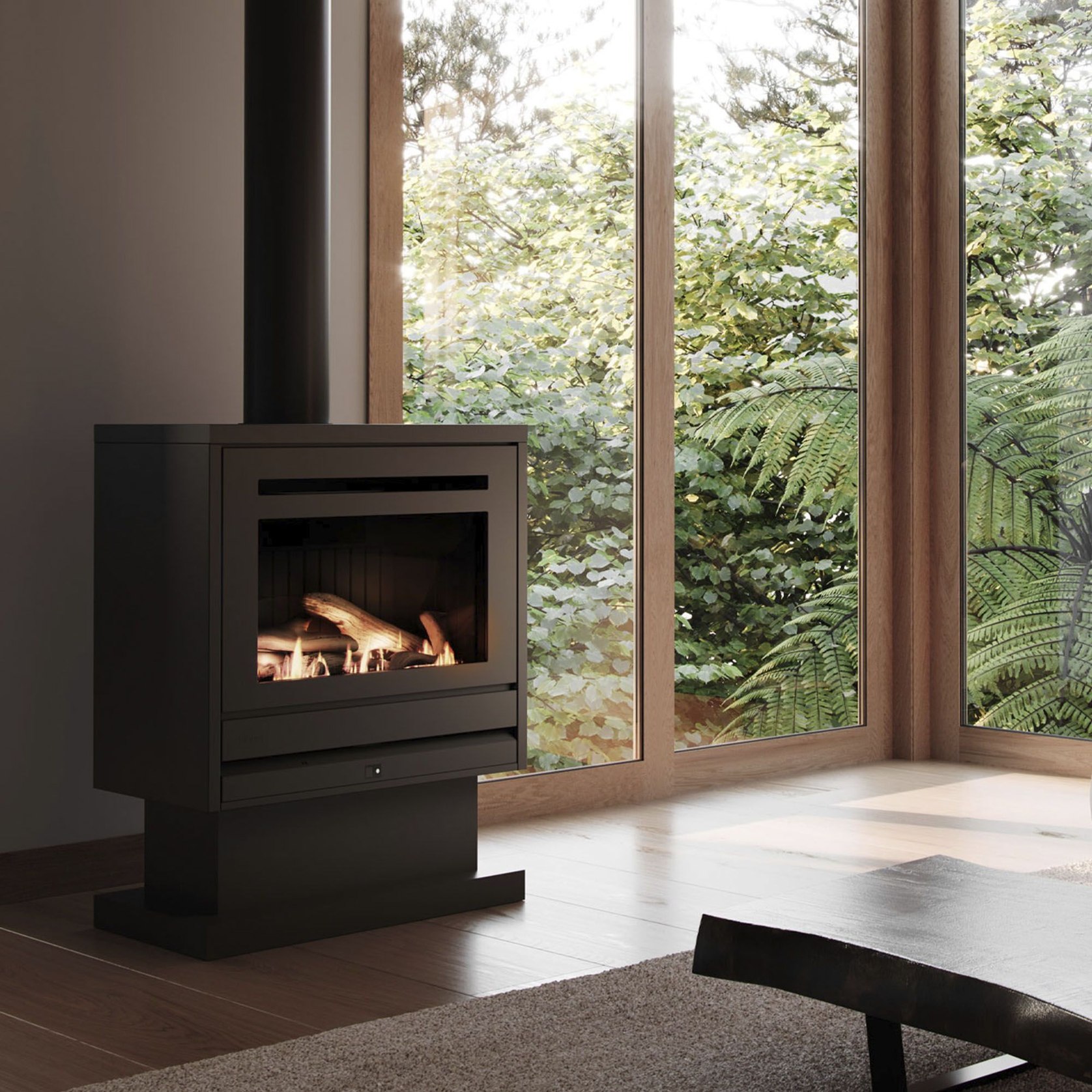 Rinnai Novo Freestander Gas Fireplace | ArchiPro NZ