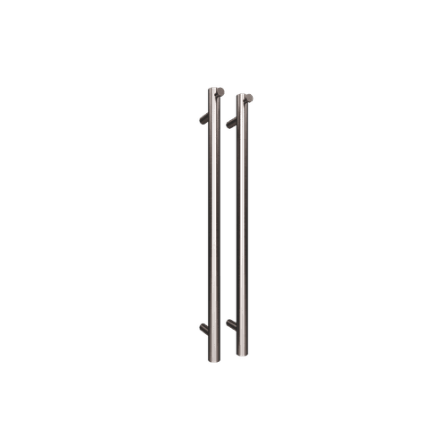 Brushed Nickel Polo Vertical Towel Rail - 1100mm