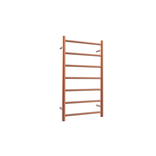 Brushed Copper Evoke 7-Bar Heated Towel Rail - 450mm