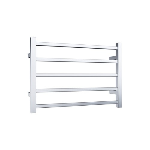 Chrome Quadro 5-Bar Heated Towel Rail - 600mm
