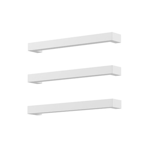 Matte White Largo Square Heated Towel Rail - 632mm
