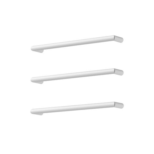 Matte White Toro Round Heated Towel Rail - 632mm