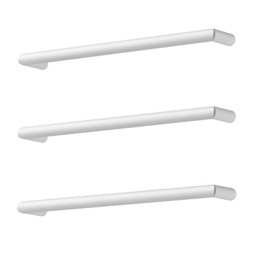 Matte White Toro Round Heated Towel Rail - 632mm