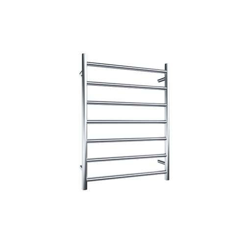 Brushed Nickel Evoke 7-Bar Heated Towel Rail - 600mm