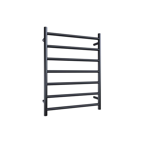 Black Evoke 7-Bar Heated Towel Rail - 600mm