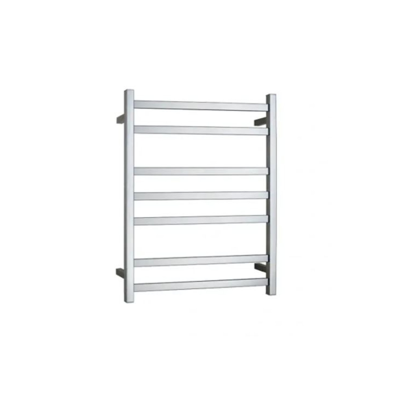 Heated Towel Rail 7 Bar Flat Slim Chrome 600 | ArchiPro NZ