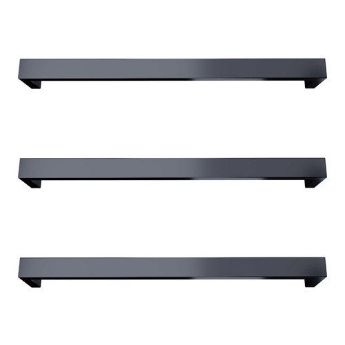 Gunmetal Largo Square Heated Towel Rail - 432mm