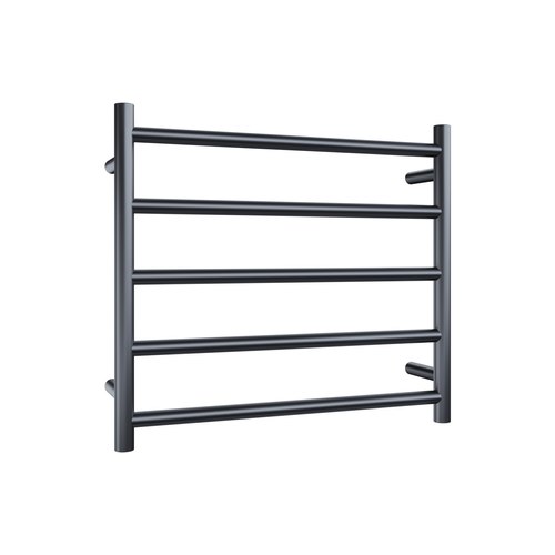 Black Evoke 5-Bar Heated Towel Rail - 600mm