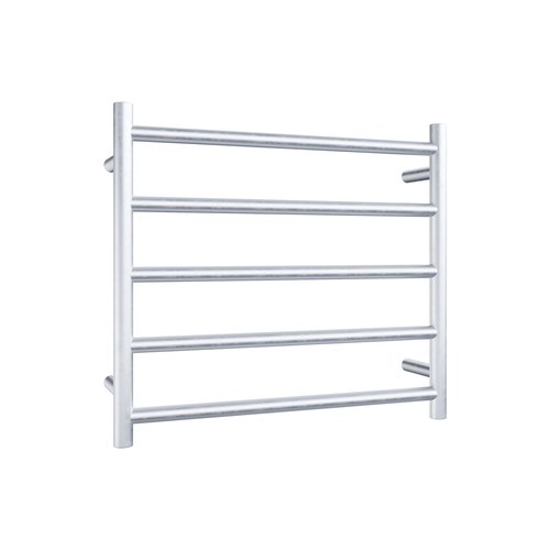 Brushed Nickel Evoke 5-Bar Heated Towel Rail - 600mm