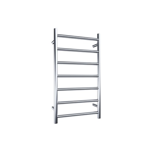 Brushed Nickel Evoke 7-Bar Heated Towel Rail - 450mm