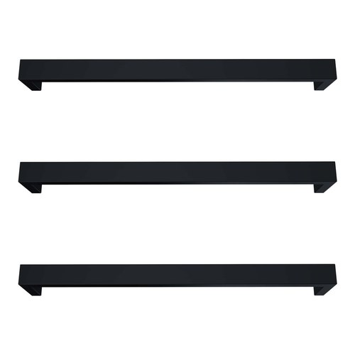  Matte Black Largo Square Heated Towel Rail - 632mm