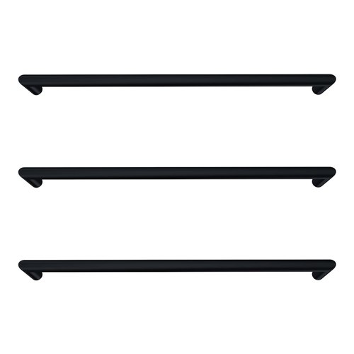  Matte Black Toro Round Heated Towel Rail - 632mm