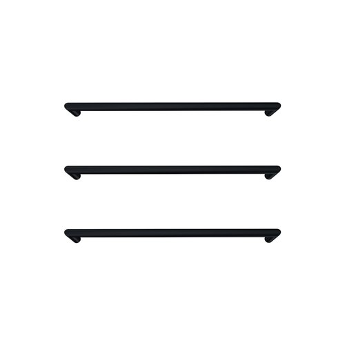 Black Toro Round Heated Towel Rail - 432mm