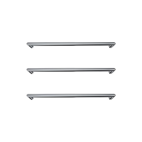 Brushed Nickel Toro Round Heated Towel Rail - 432mm