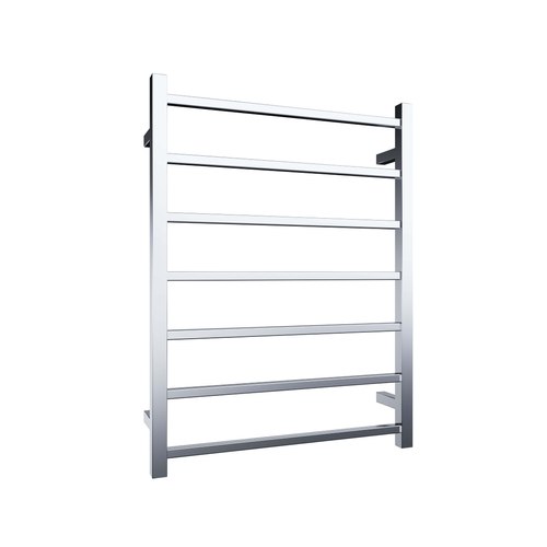 Chrome Quadro 7-Bar Heated Towel Rail - 600mm