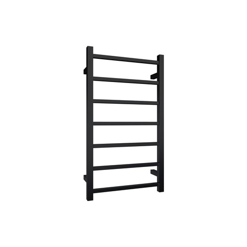 Black Quadro 7-Bar Heated Towel Rail - 450mm