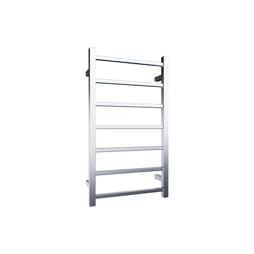 Brushed Nickel Quadro 7-Bar Heated Towel Rail - 600mm