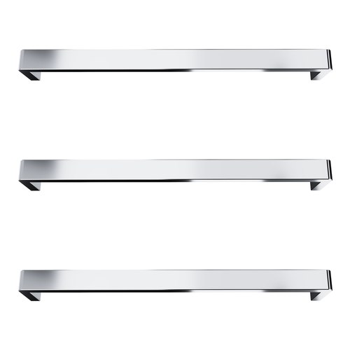 Chrome Vera Rounded Heated Towel Bar - 632mm