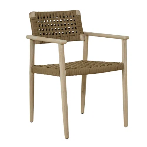 Biscuit/Aged Teak Tide Drift Dining Armchair