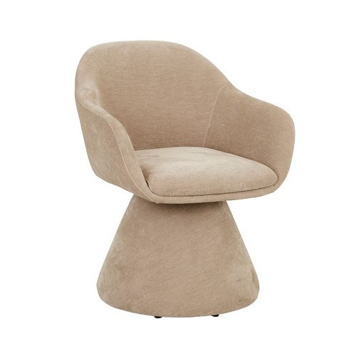 Parchment Paula Swivel Dining Armchair