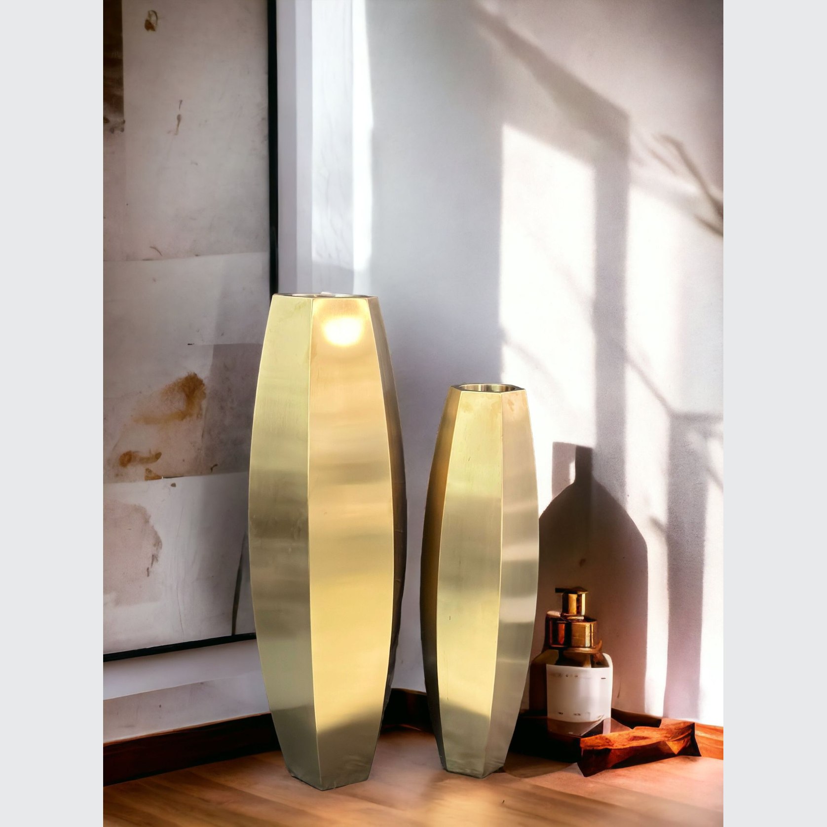 Luxury Home Decor Large Gold Flower Pot ArchiPro NZ