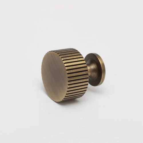 Antique Brass KT&CO Kitchen drawer knobs antique aged brass Rose Bay