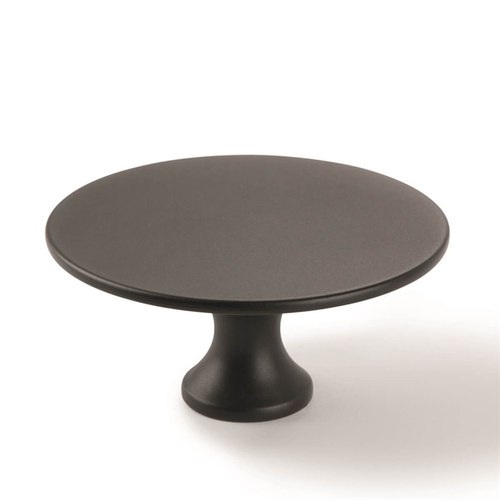 Black Kitchen cabinet knobs large chrome 60mm