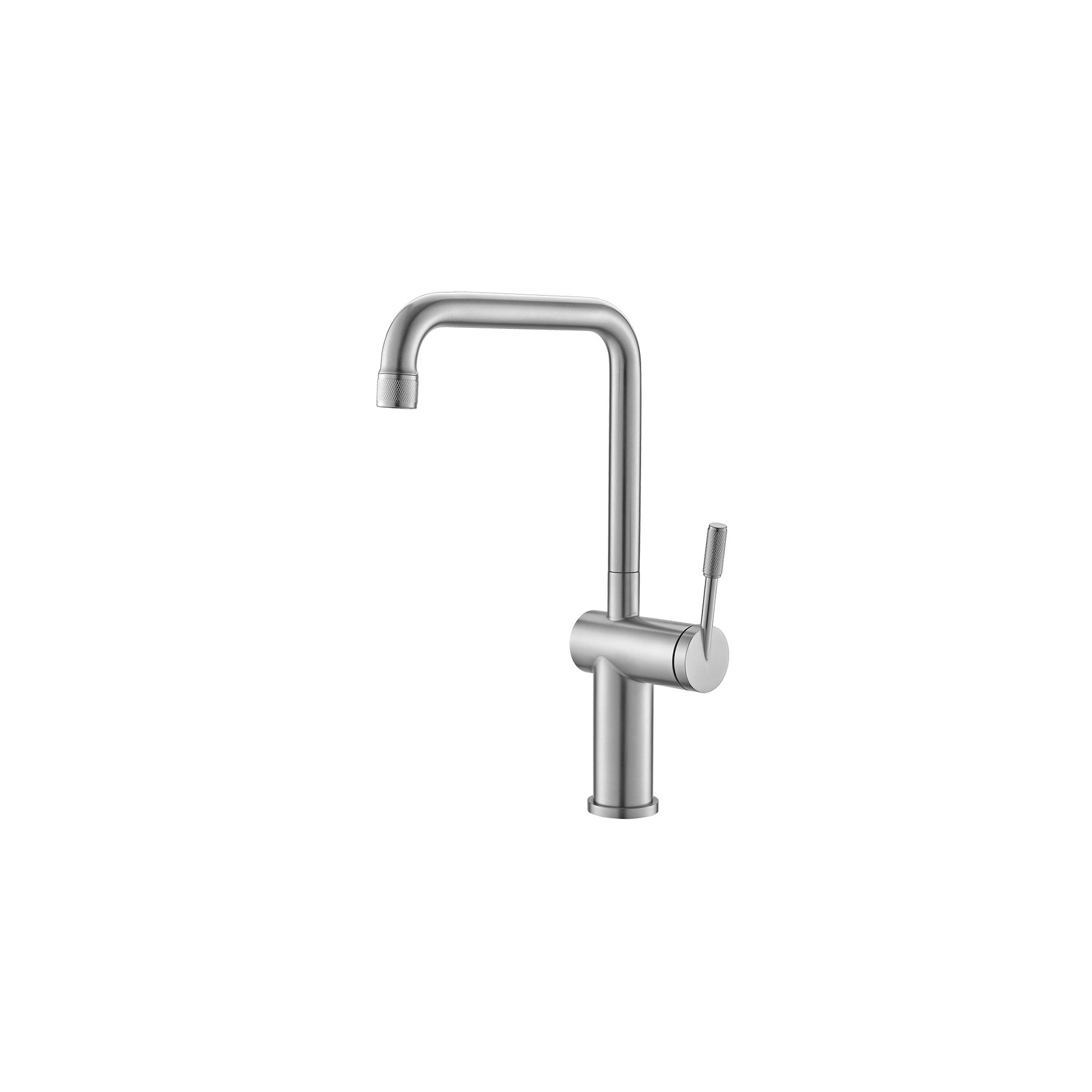 Rivet Straight Neck Kitchen Mixer Brushed Nickel ArchiPro NZ