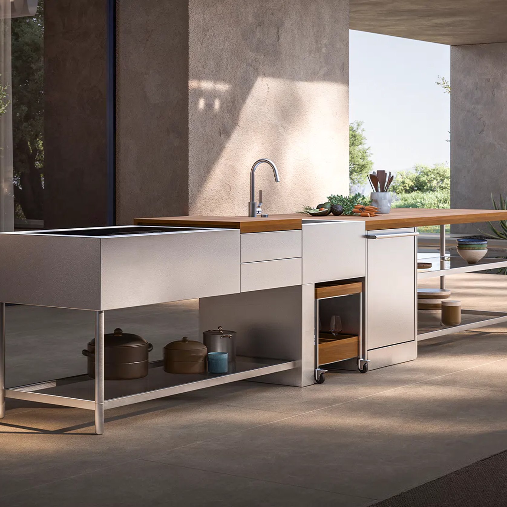 Open Outdoor Kitchen by Boffi | ArchiPro NZ