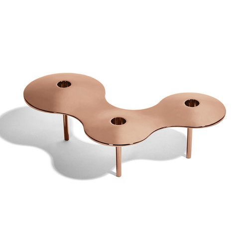 Rose Gold Cell Candle Holder Large