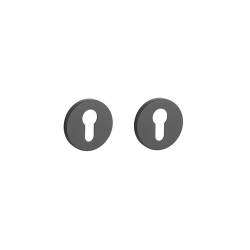 Black AT APRILE Euro Escutcheons R SLIM 7MM