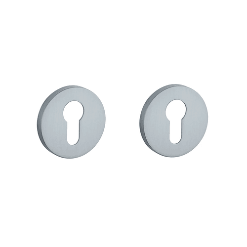 Brushed Satin Chrome STILE Euro Escutcheons R SLIM 7MM