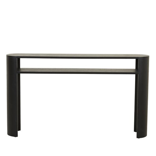 Matt Dark Oak Classique Oval Shelf Console