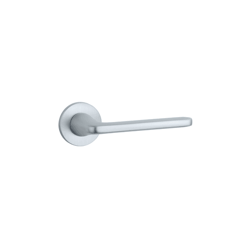 Brushed Satin Chrome STILE UTA Lever Handle on Round Rose R SLIM 7MM