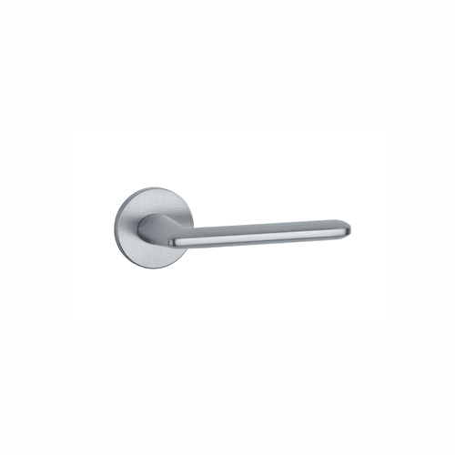 Brushed Satin Chrome STILE AVA Lever Handle on Round Rose R SLIM 7MM