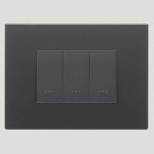 Satin Black Vimar Eikon Exe Light Switches | Plate Glass
