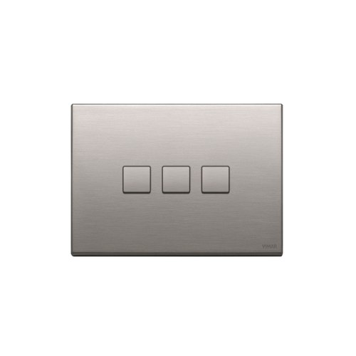 Flat Brushed Nickle Vimar Eikon Flat Light Switches