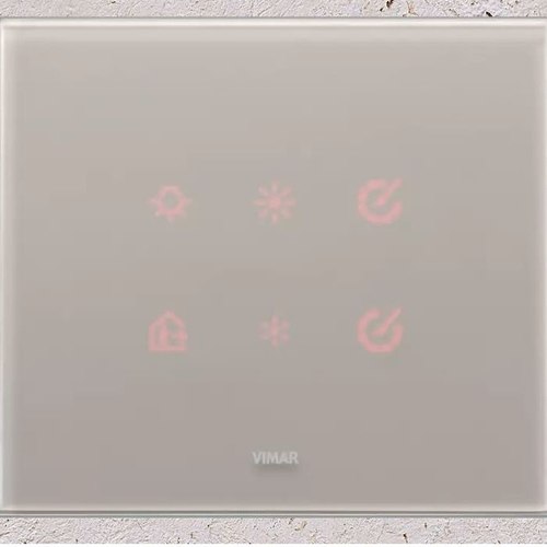 Pearl Grey (Plate Glass) Vimar Eikon Tactil Light Switches