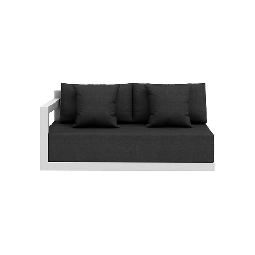 White Frame / Grey Fabric Ibis 2.0 Oversized Outdoor Right Sofa